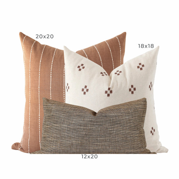 Set of 2 Light Beige Brushed Twill decorative Throw Pillow Covers main image 1