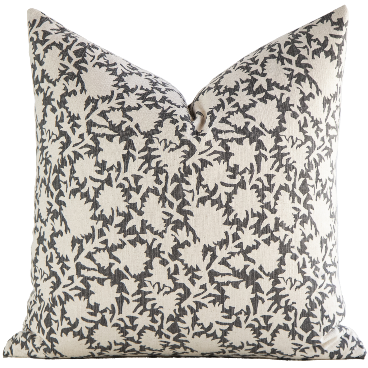 black and white floral throw pillow cover