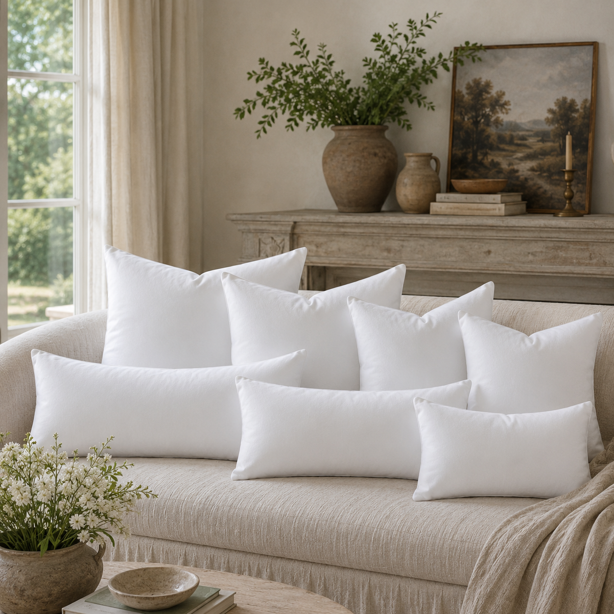 Down Alternative Pillow Inserts, Lumbar Pillow Inserts, Luxury Pillow Inserts