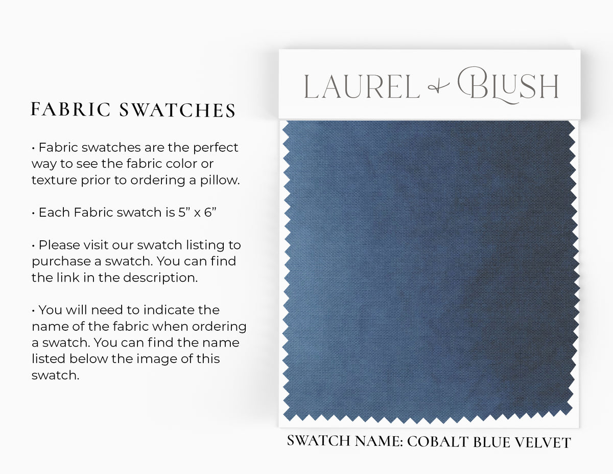 Cobalt Blue Velvet Pillow Cover