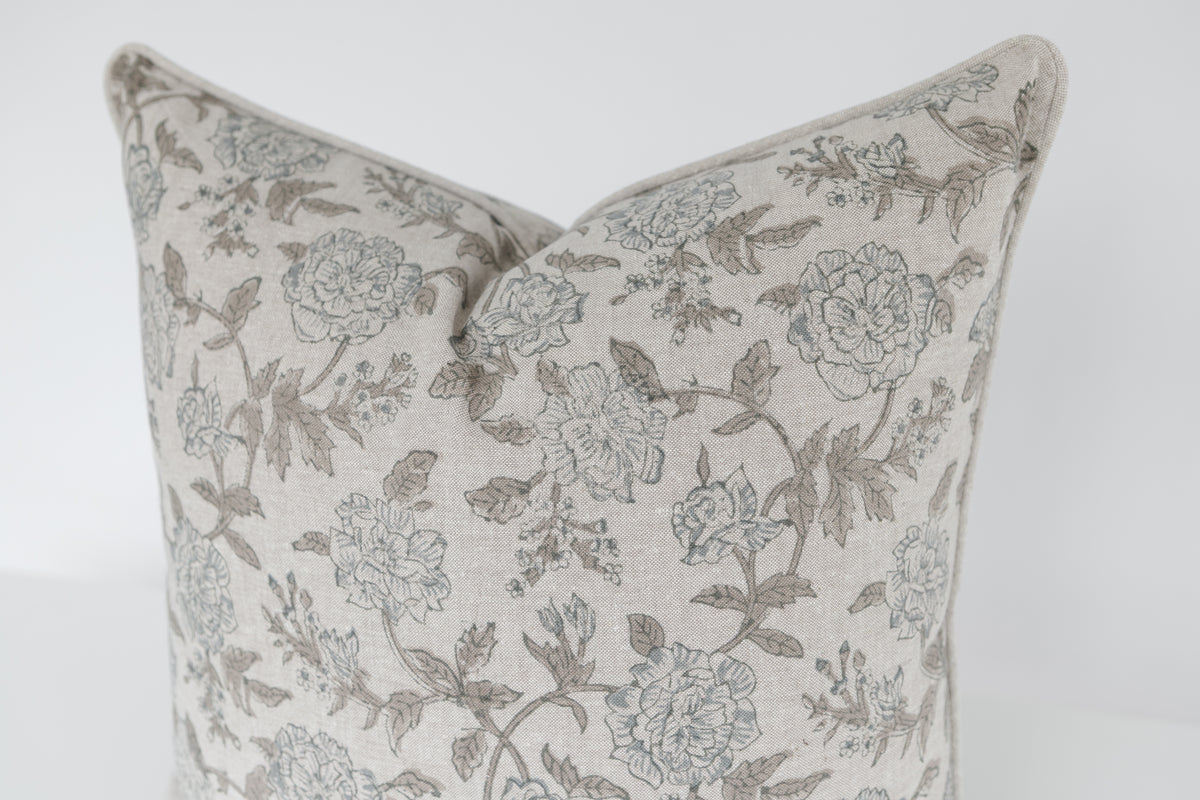 Evie Dusty Blue Pillow Cover