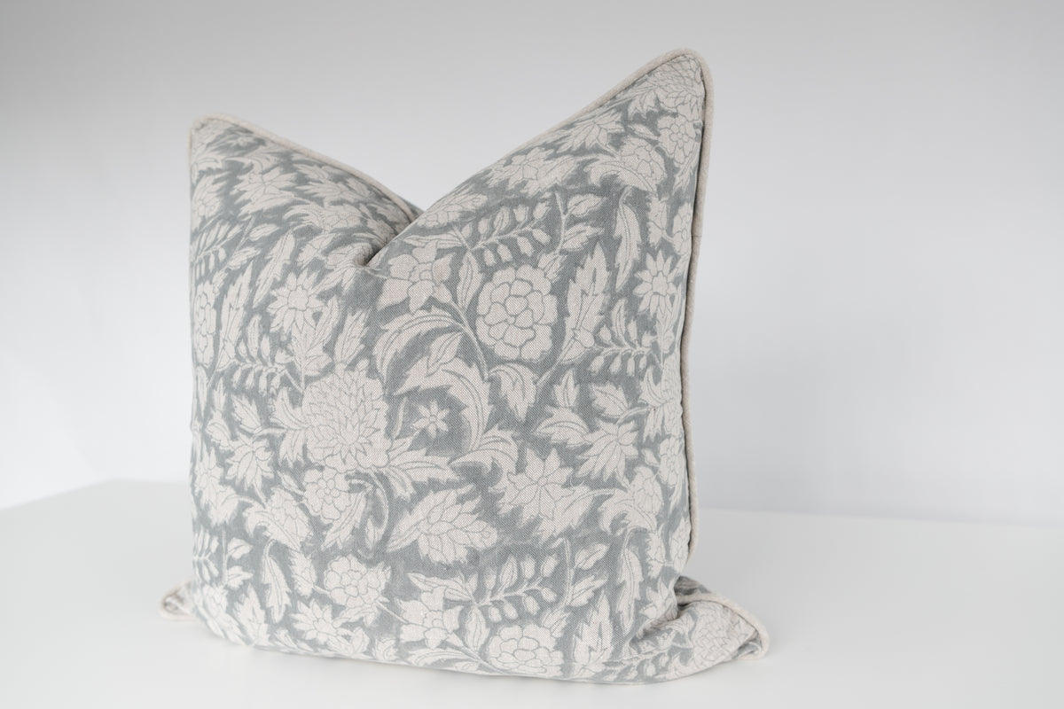 Lucie Dusty Blue Pillow Cover