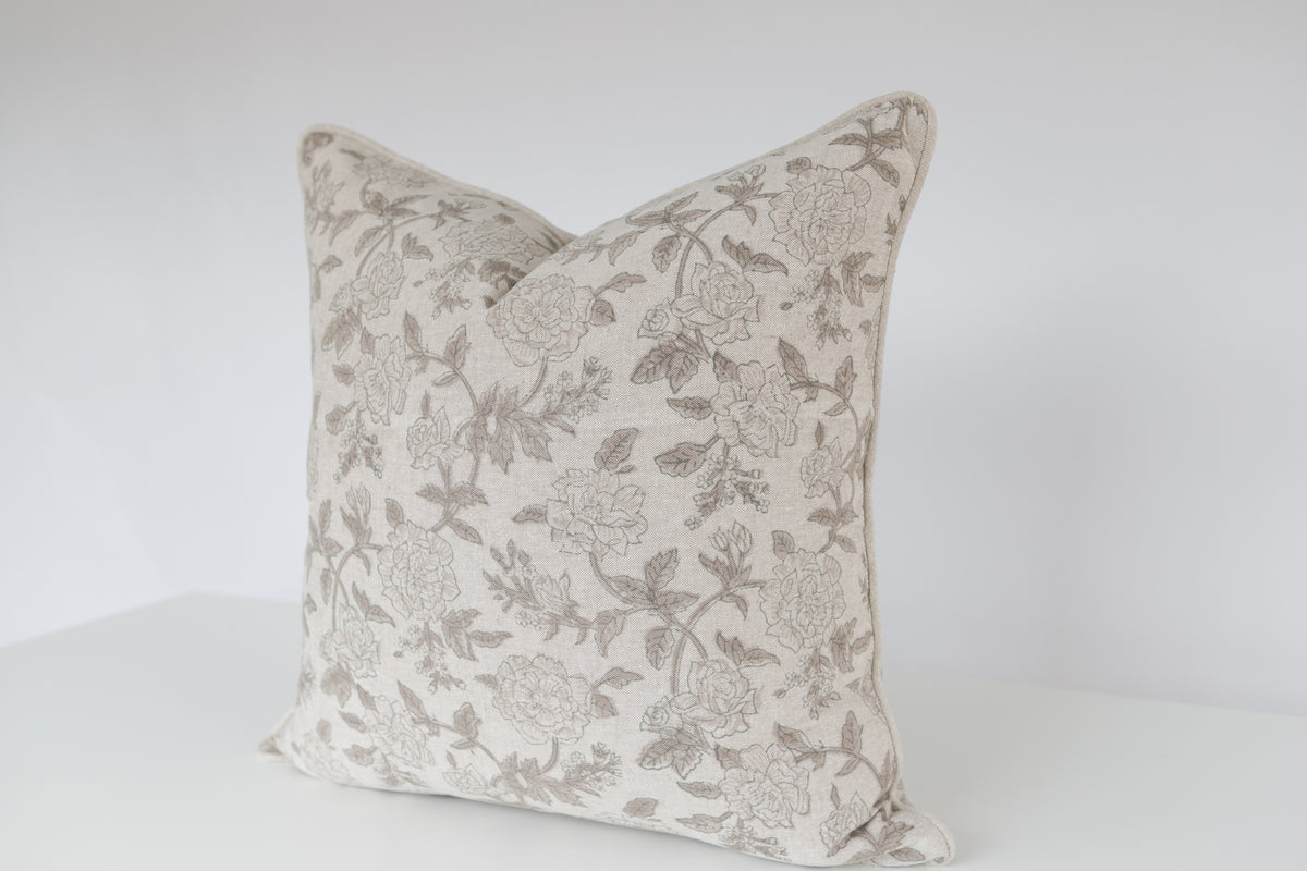 Evie Taupe Pillow Cover