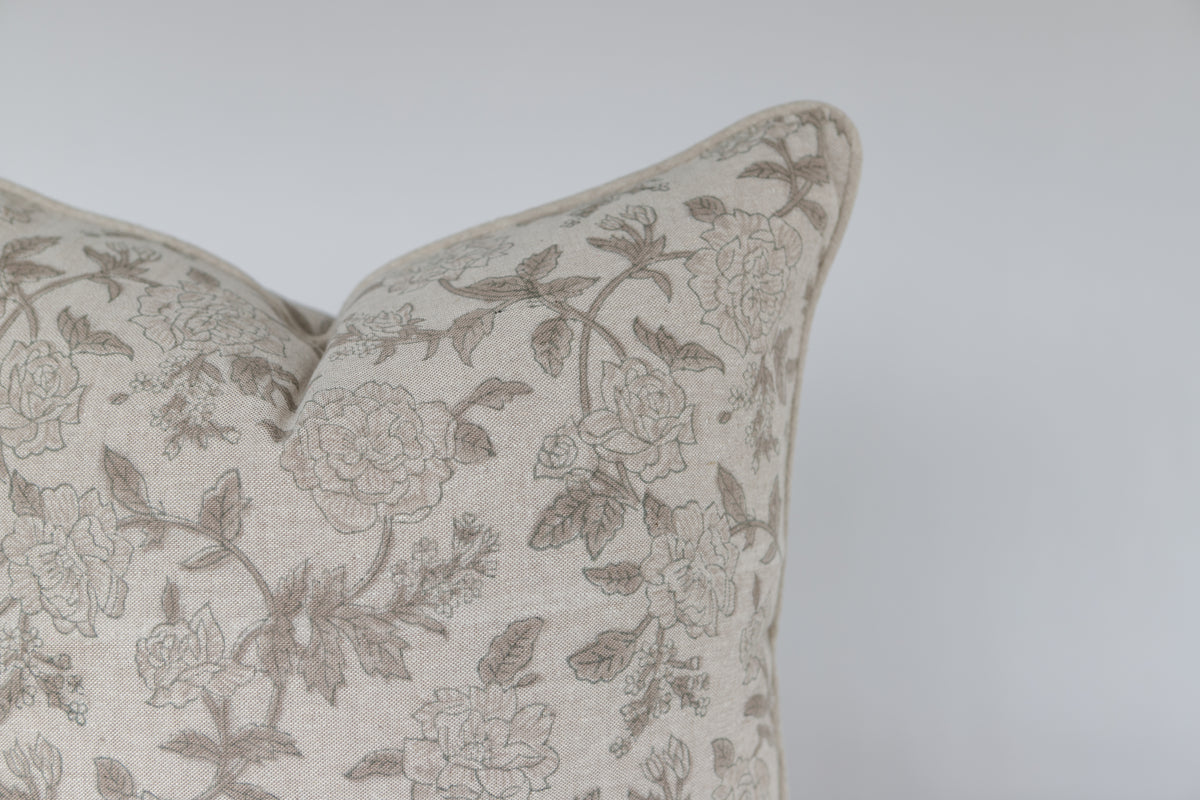 Evie Taupe Pillow Cover