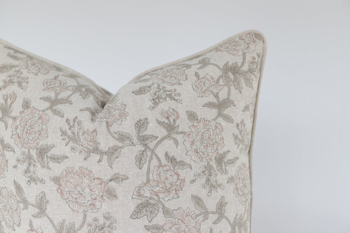 Evie Blush Pillow Cover