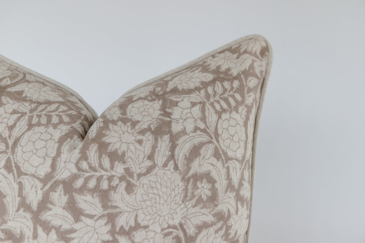 Lucie Taupe Pillow Cover