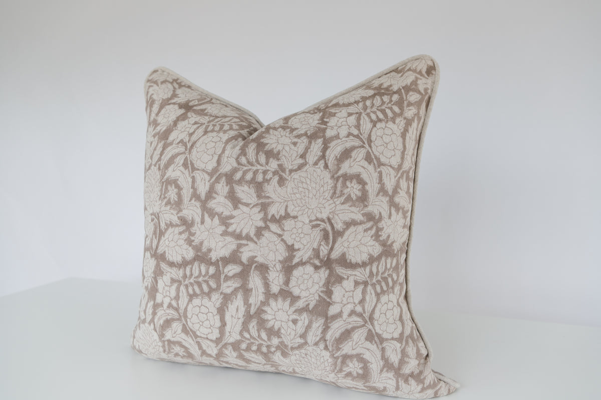 Lucie Taupe Pillow Cover