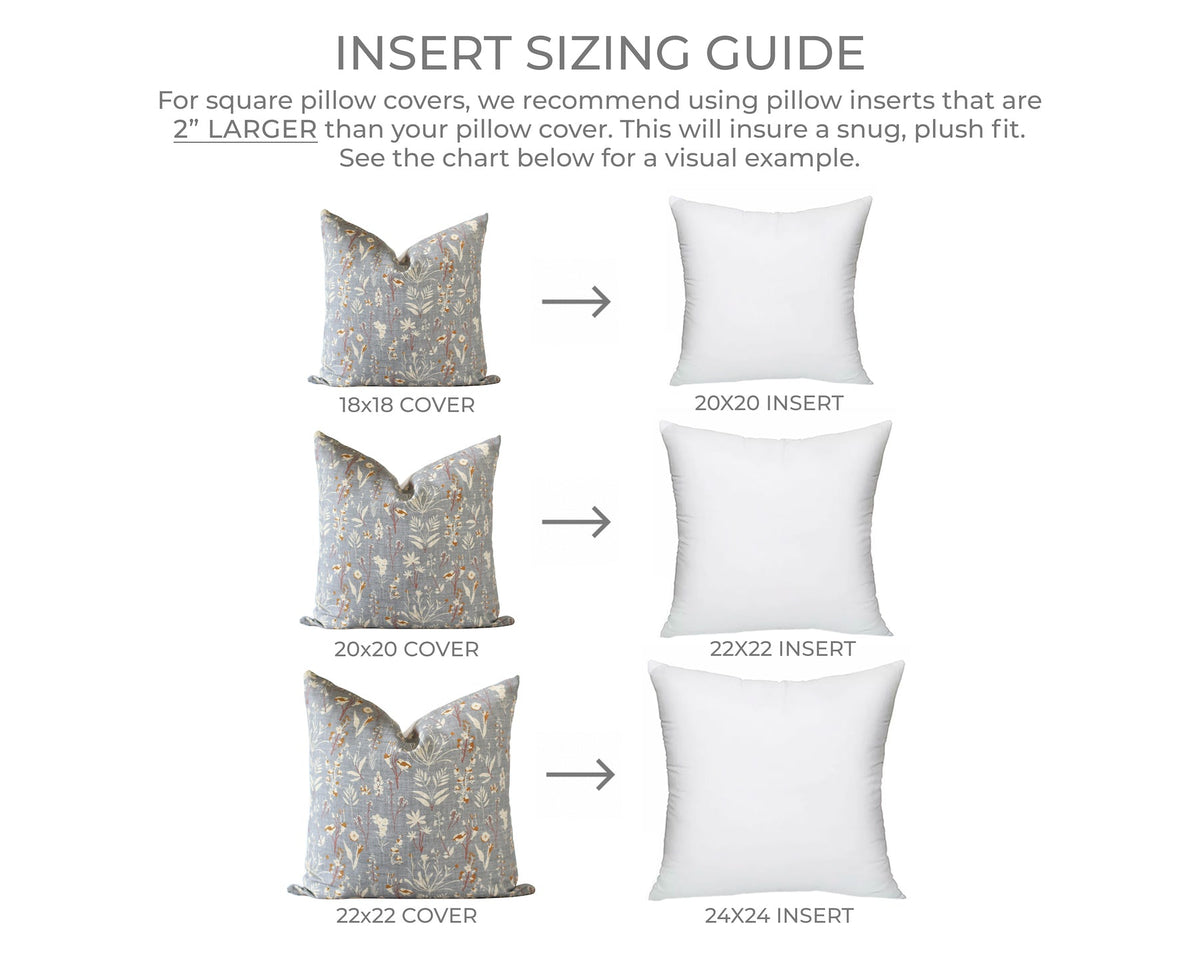 Pillow Insert Sizing Guide