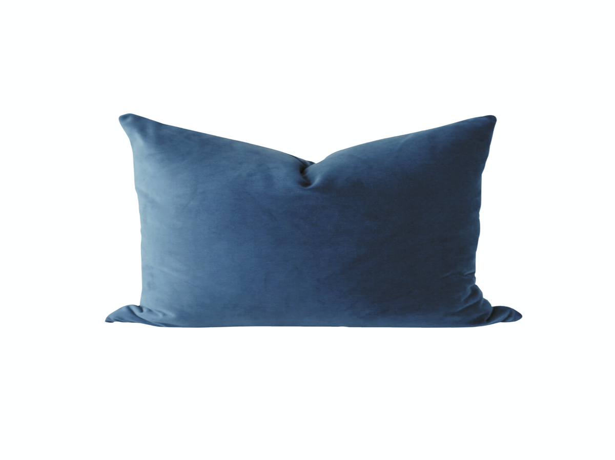 Cobalt Blue Velvet Pillow Cover