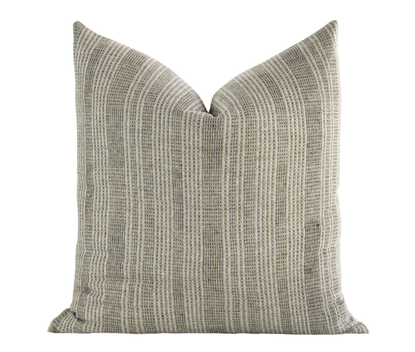 Green Pillow Combination, Stripe Textured Pillow, Earthy Pillows, Hmong