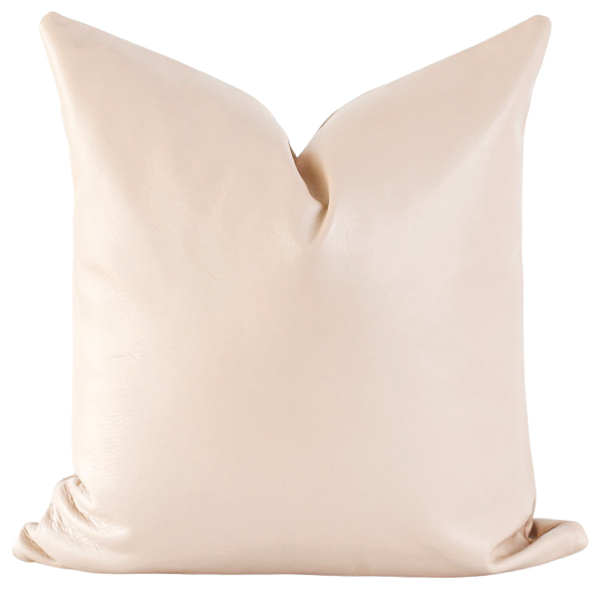 Blush Leather Pillow Cover