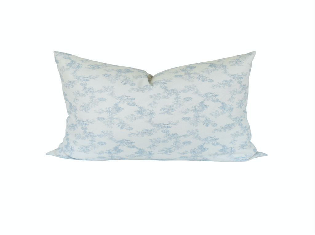 Elegant Spring Pillows Covers • Modern Blue Floral Pillow Covers