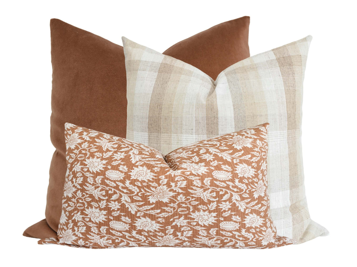 Copper Velvet Pillow Cover