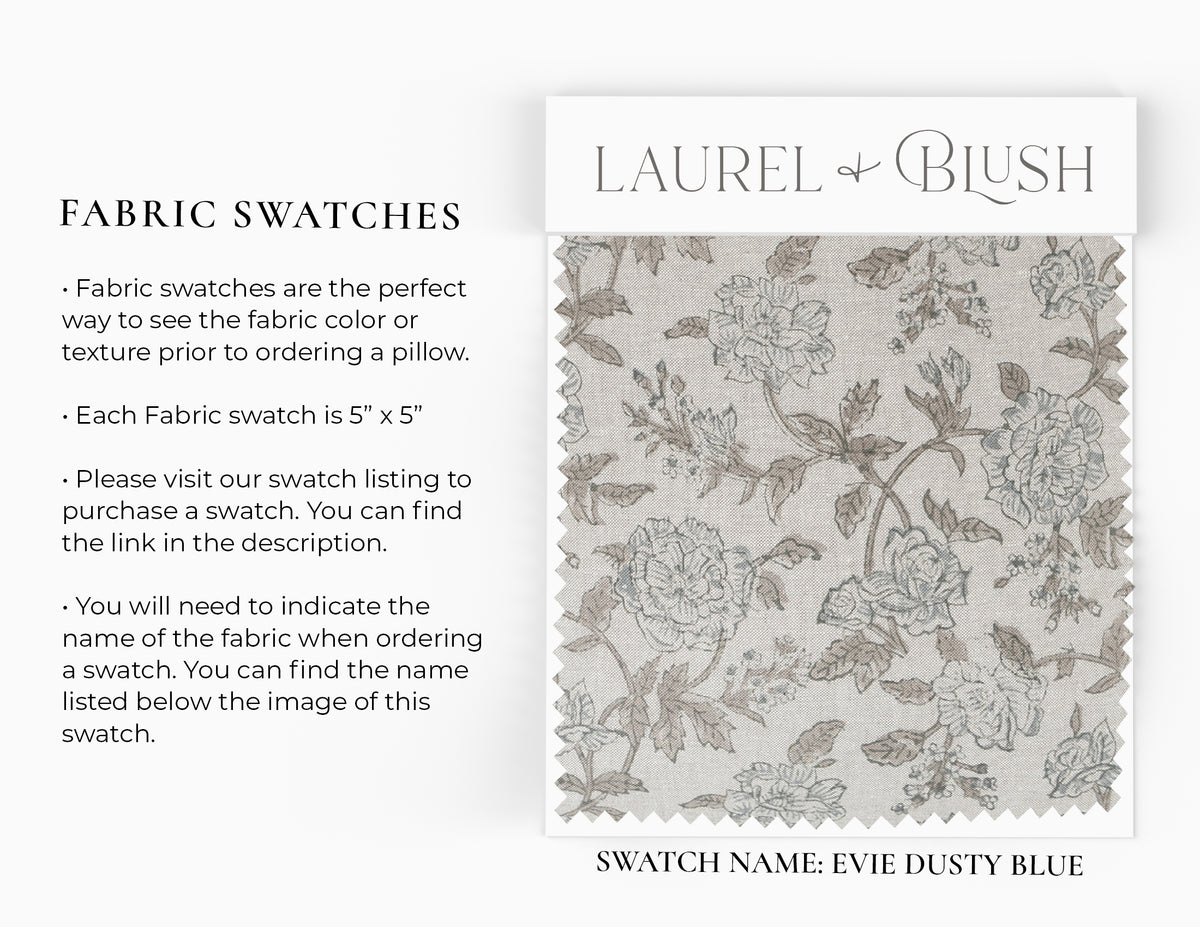 Evie Dusty Blue Pillow Cover