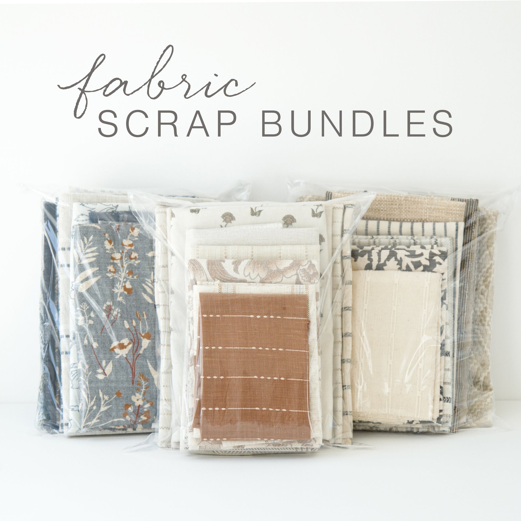 Fabric Scrap Bundles - Laurel and Blush