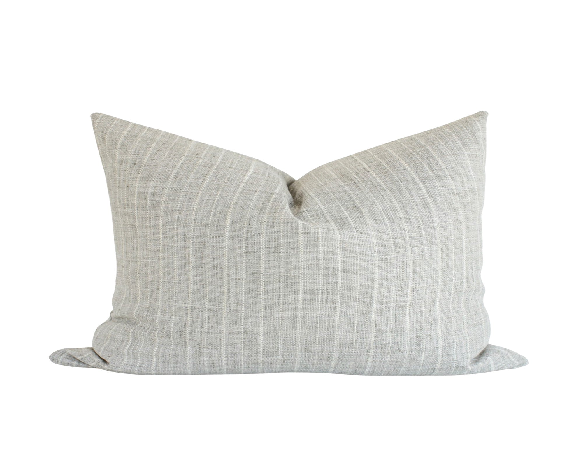Woven Grey Striped Pillow Cover