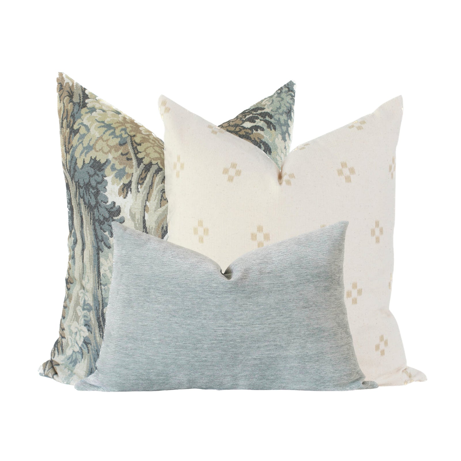 Close-up of a Hailee Pillow Cover on a plush, neutral-toned sofa, showcasing subtle micro-texture and seamless zipper for a refined look.