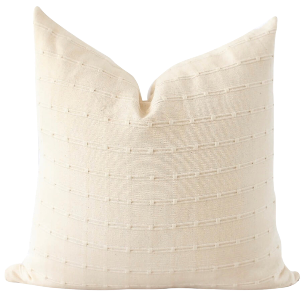Cream textured pillow cover deals