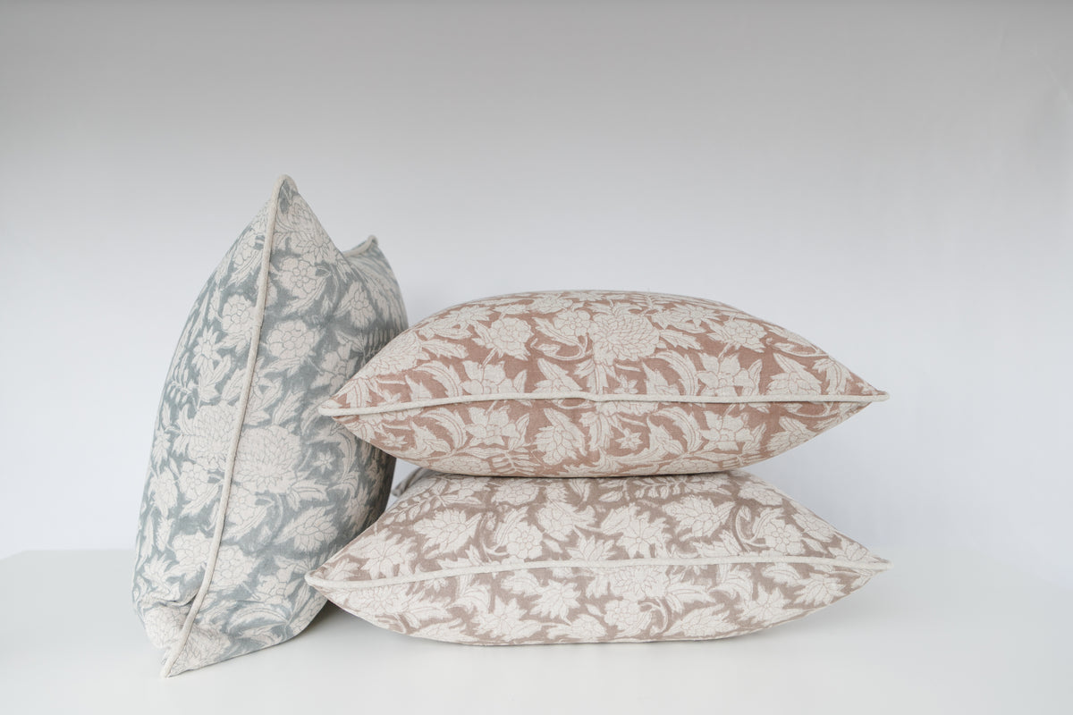 Lucie Dusty Blue Pillow Cover