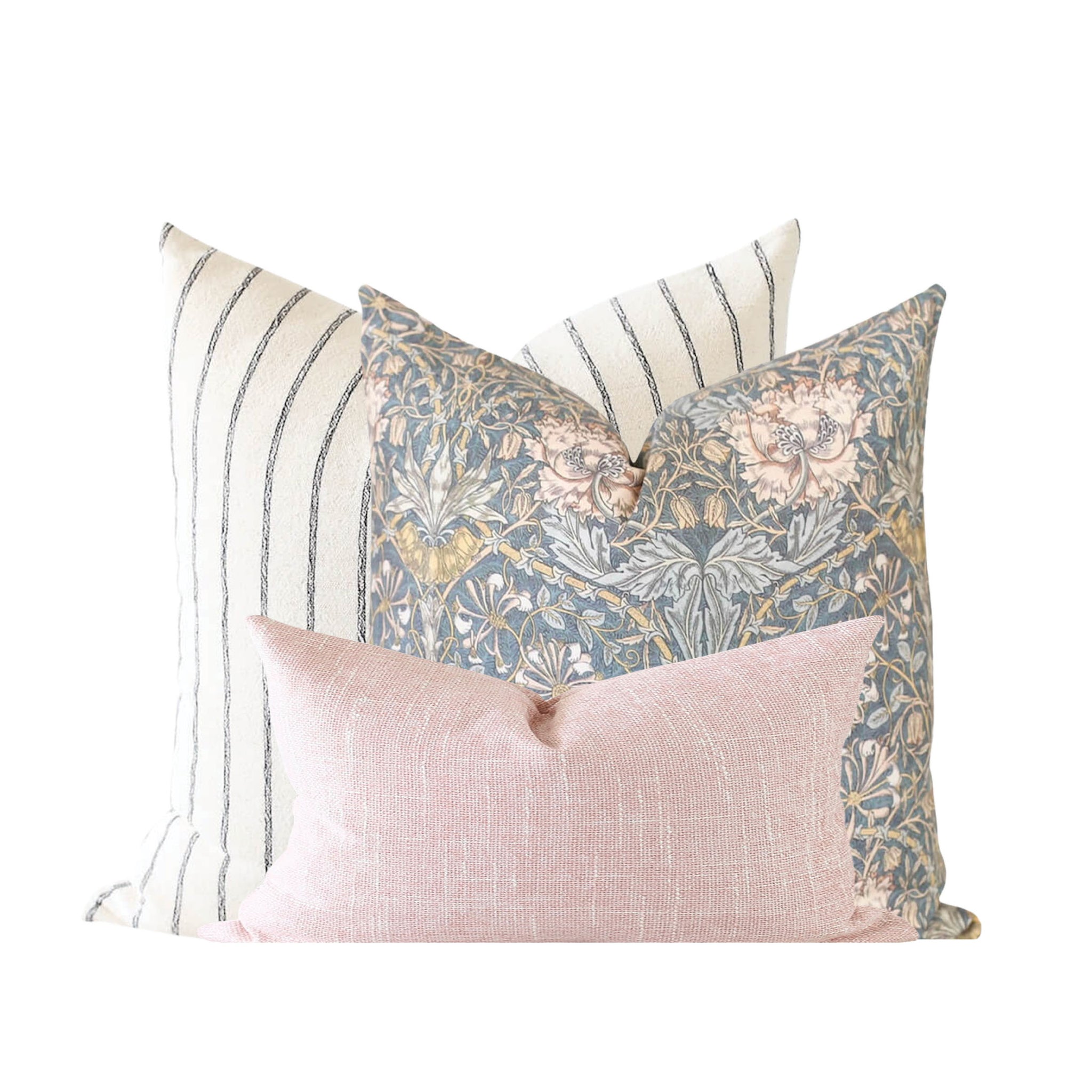 Floral Pillow Blush And White Throw Pillow Pillow Combination Set