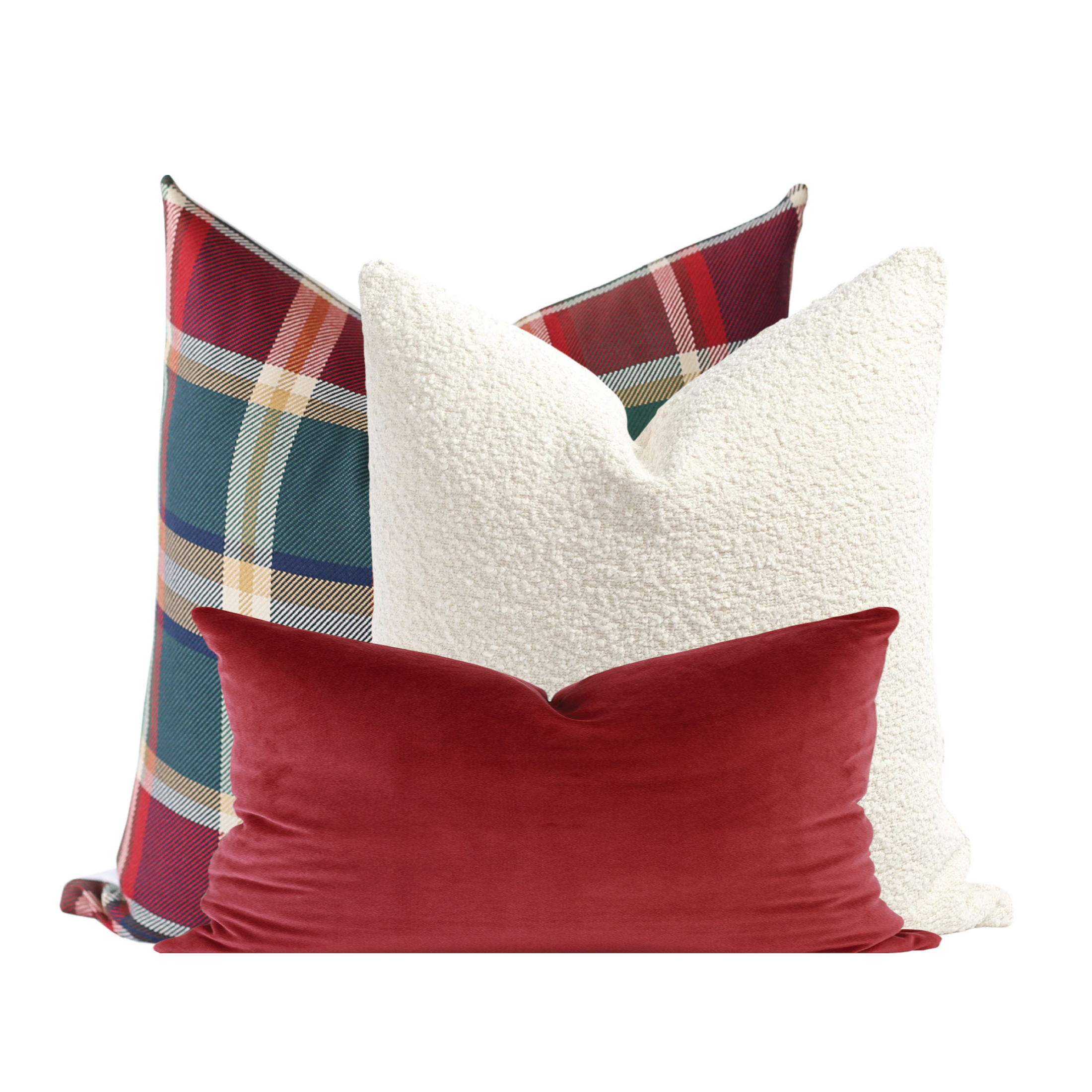 Red plaid pillow online