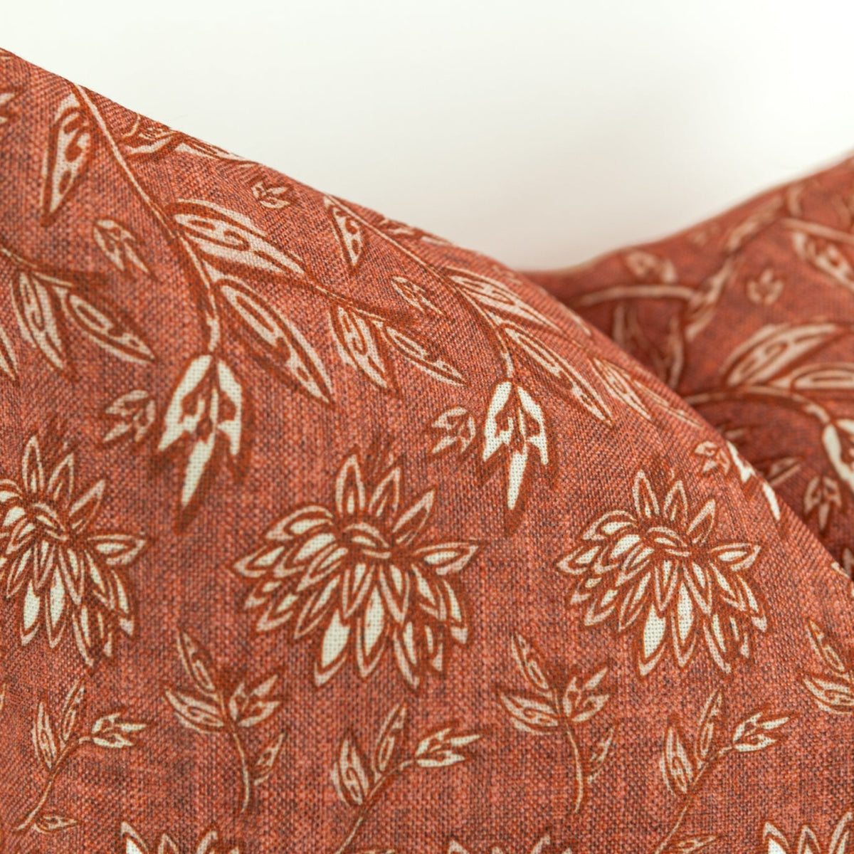 Terracotta Floral Pillow Cover