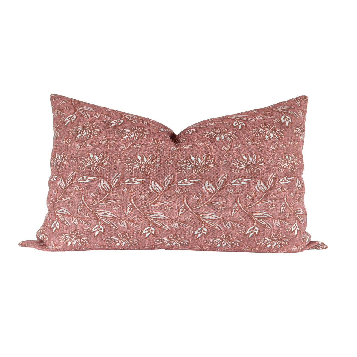 Terracotta Floral Pillow Cover