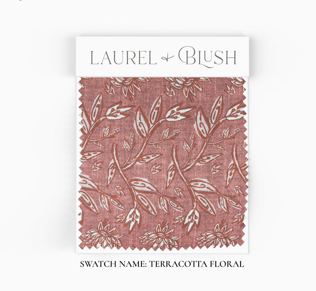 Terracotta Floral Pillow Cover