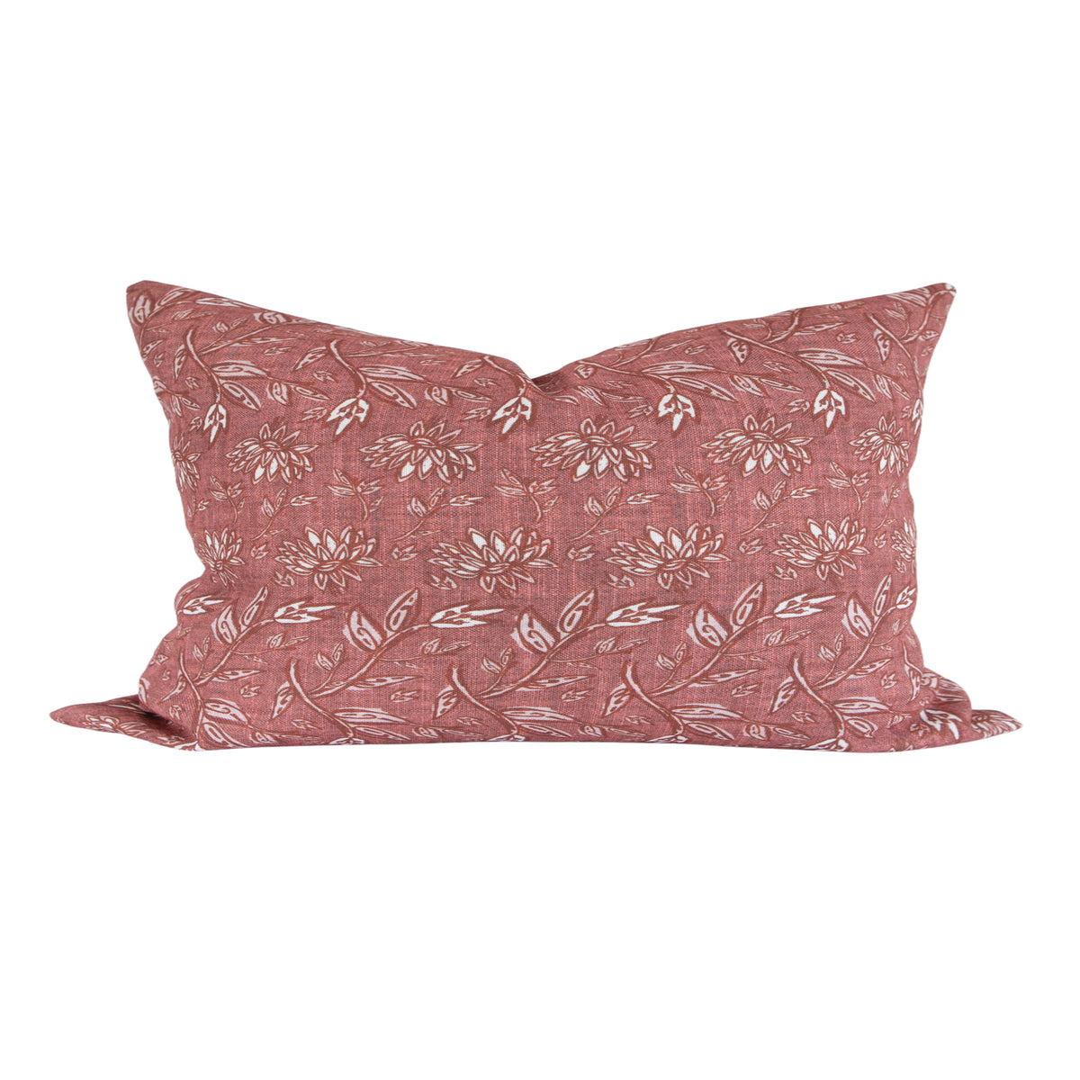 Terracotta Floral Pillow Cover