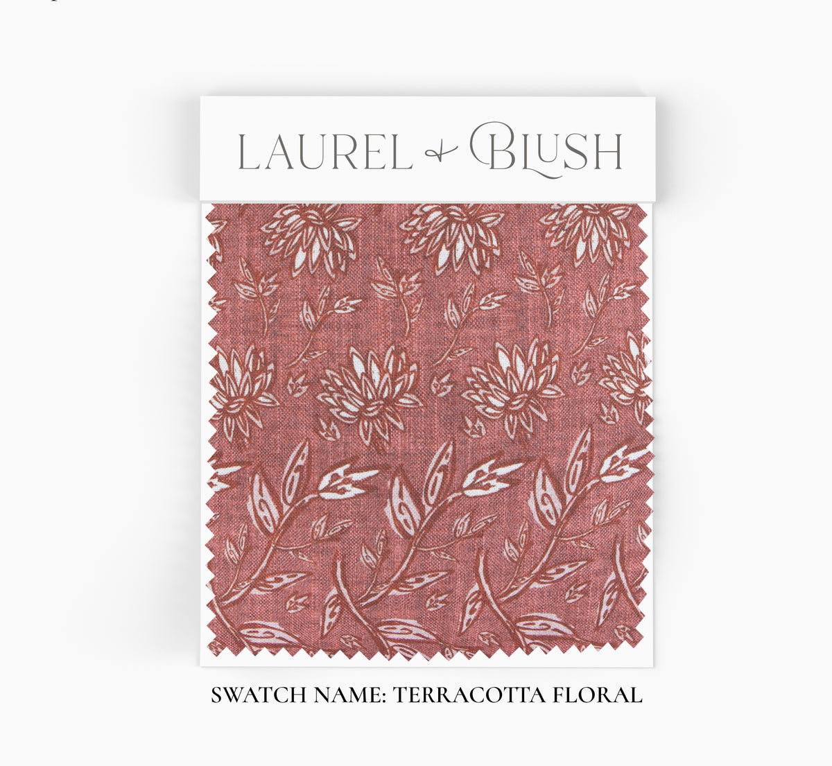 Terracotta Floral Pillow Cover