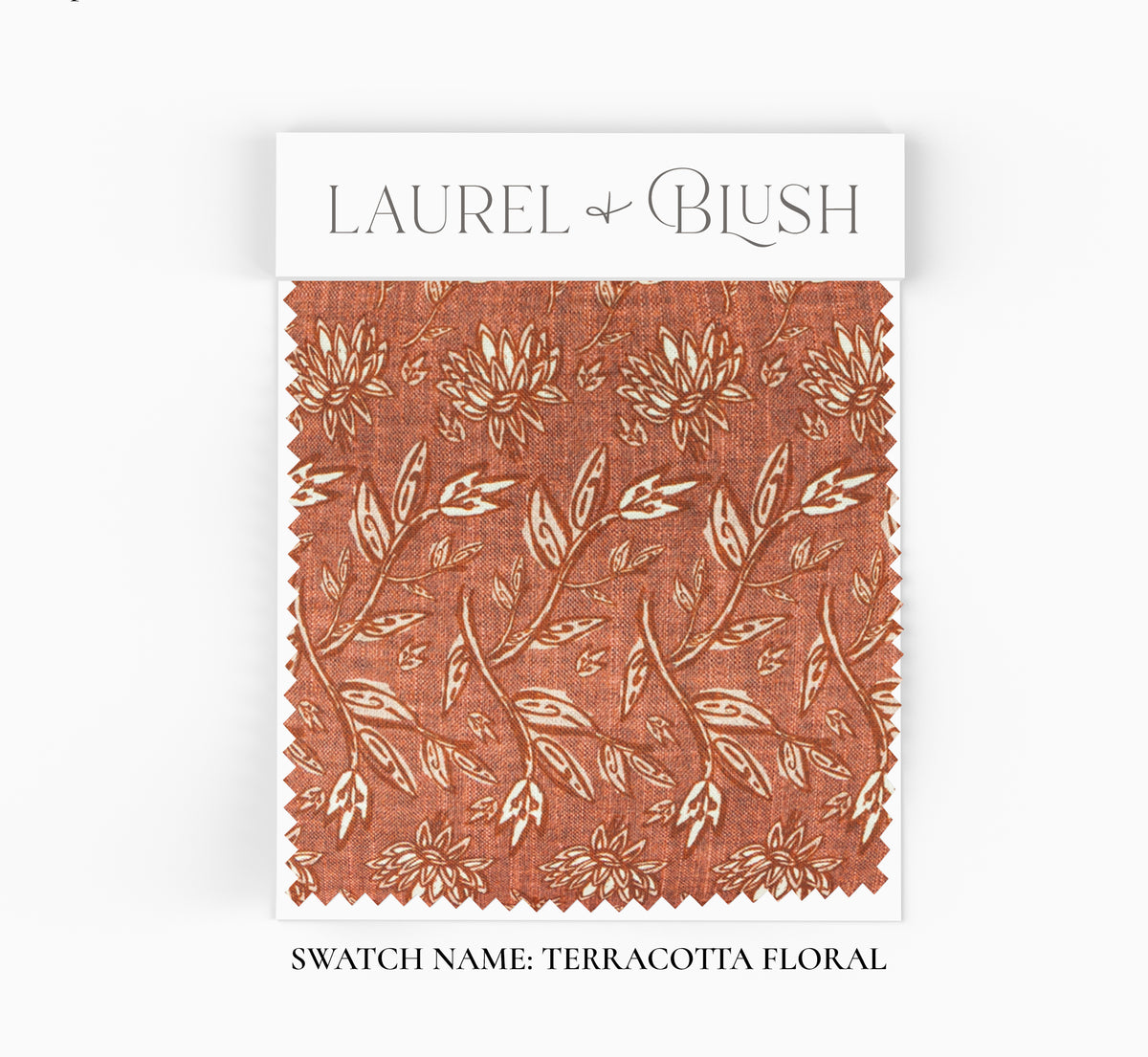 Terracotta Floral Pillow Cover