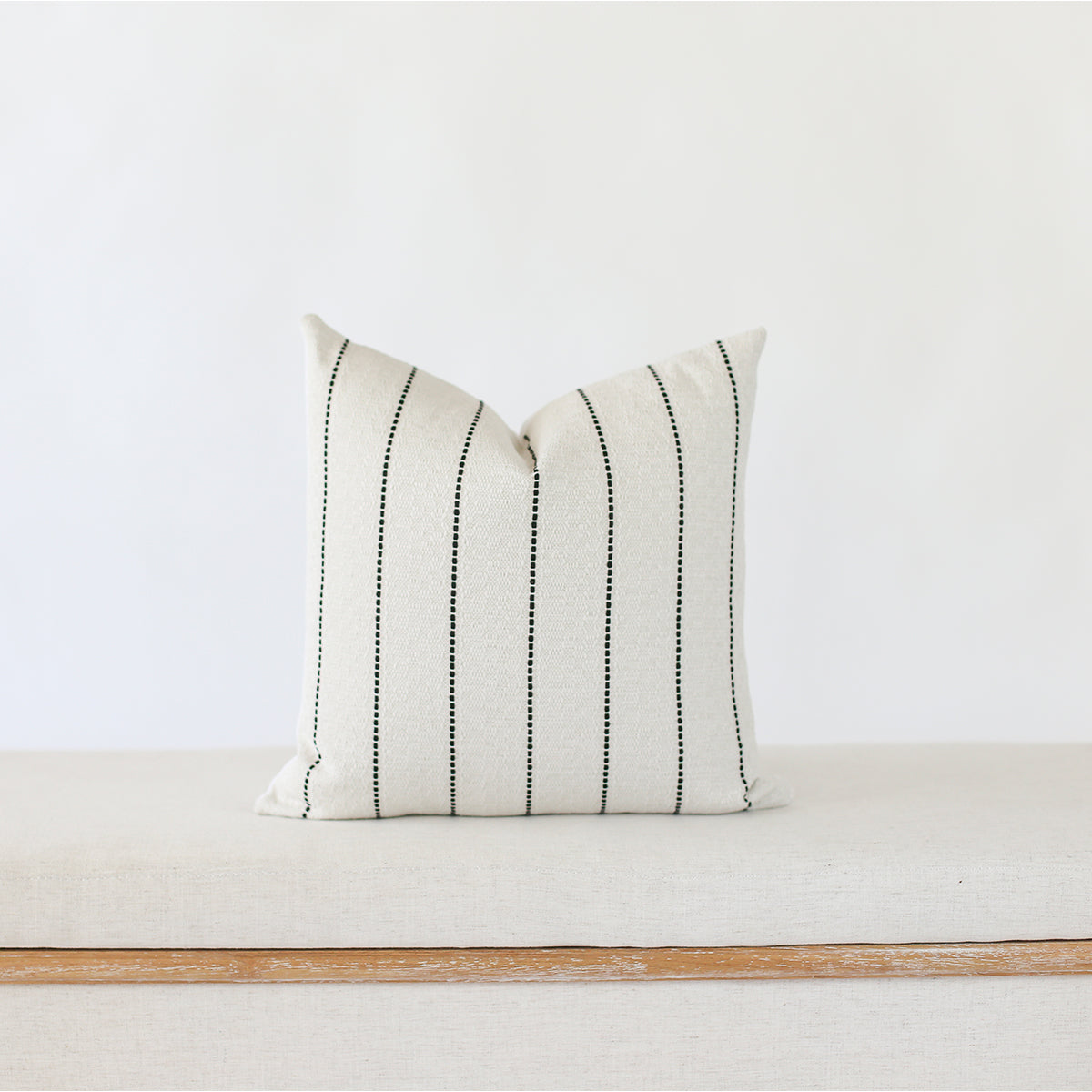 White and Black Stripe Pillow Cover