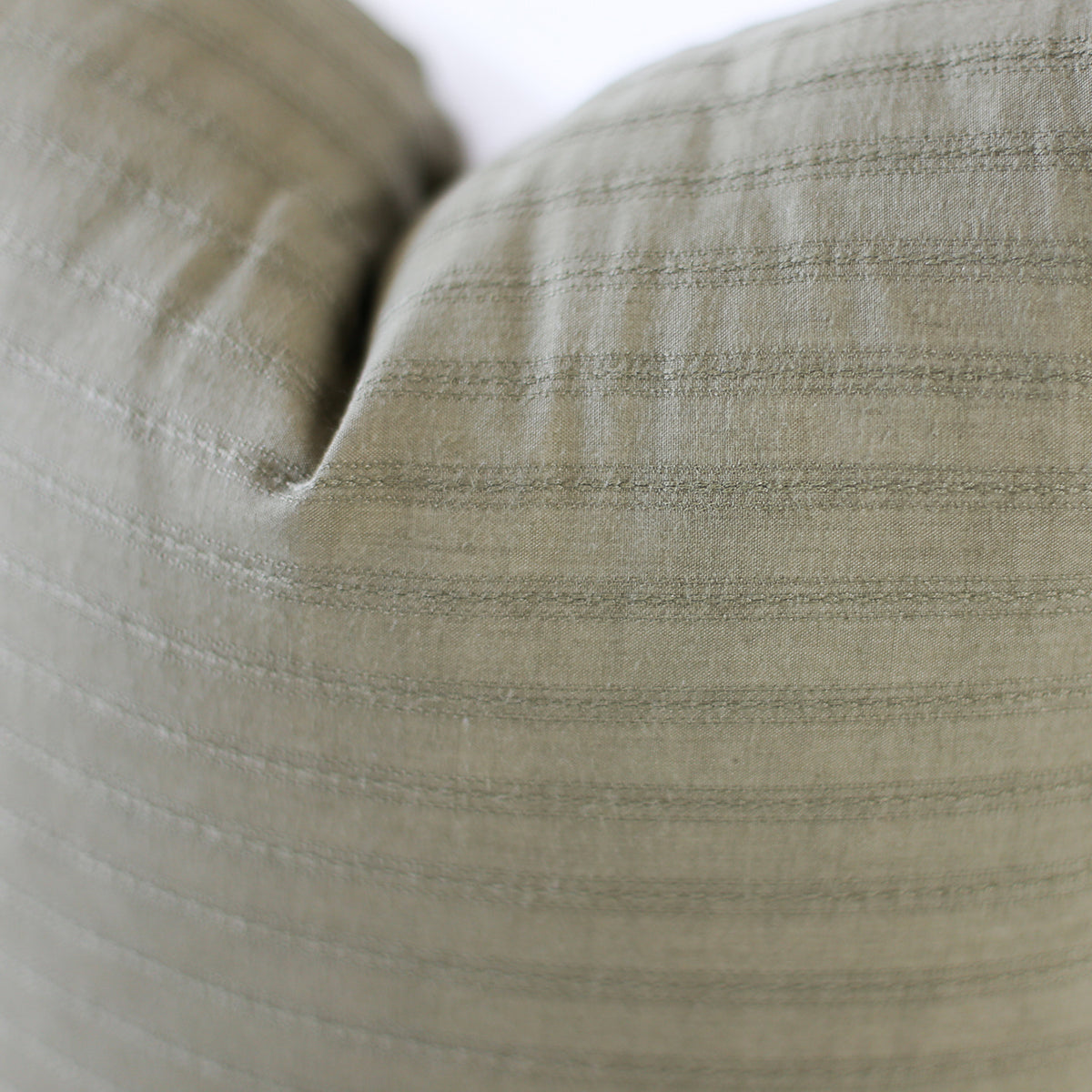Green Farmhouse Stripe Pillow