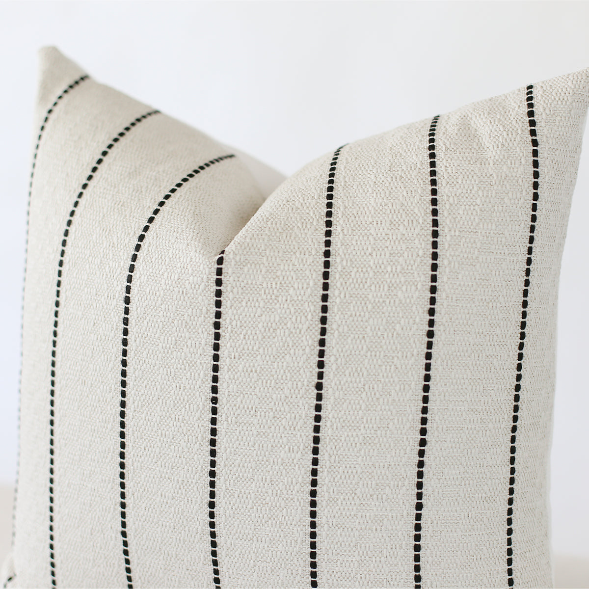 White and Black Stripe Pillow Cover