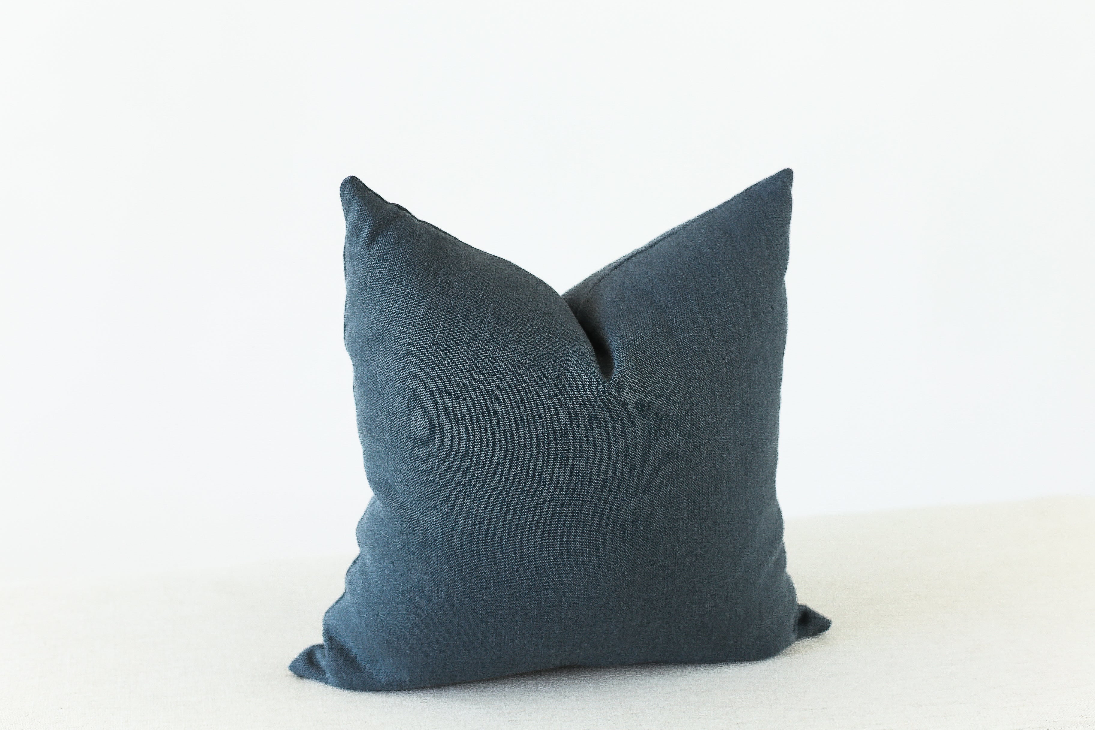 Blue clearance linen pillow