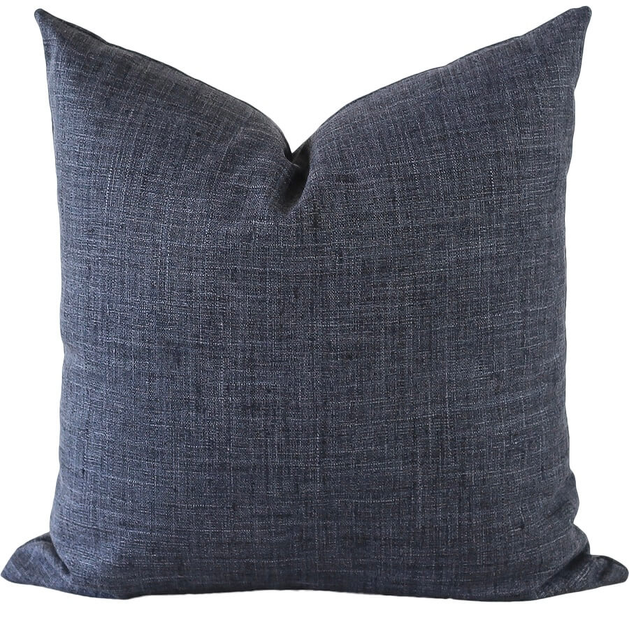 navy blue denim pillow cover
