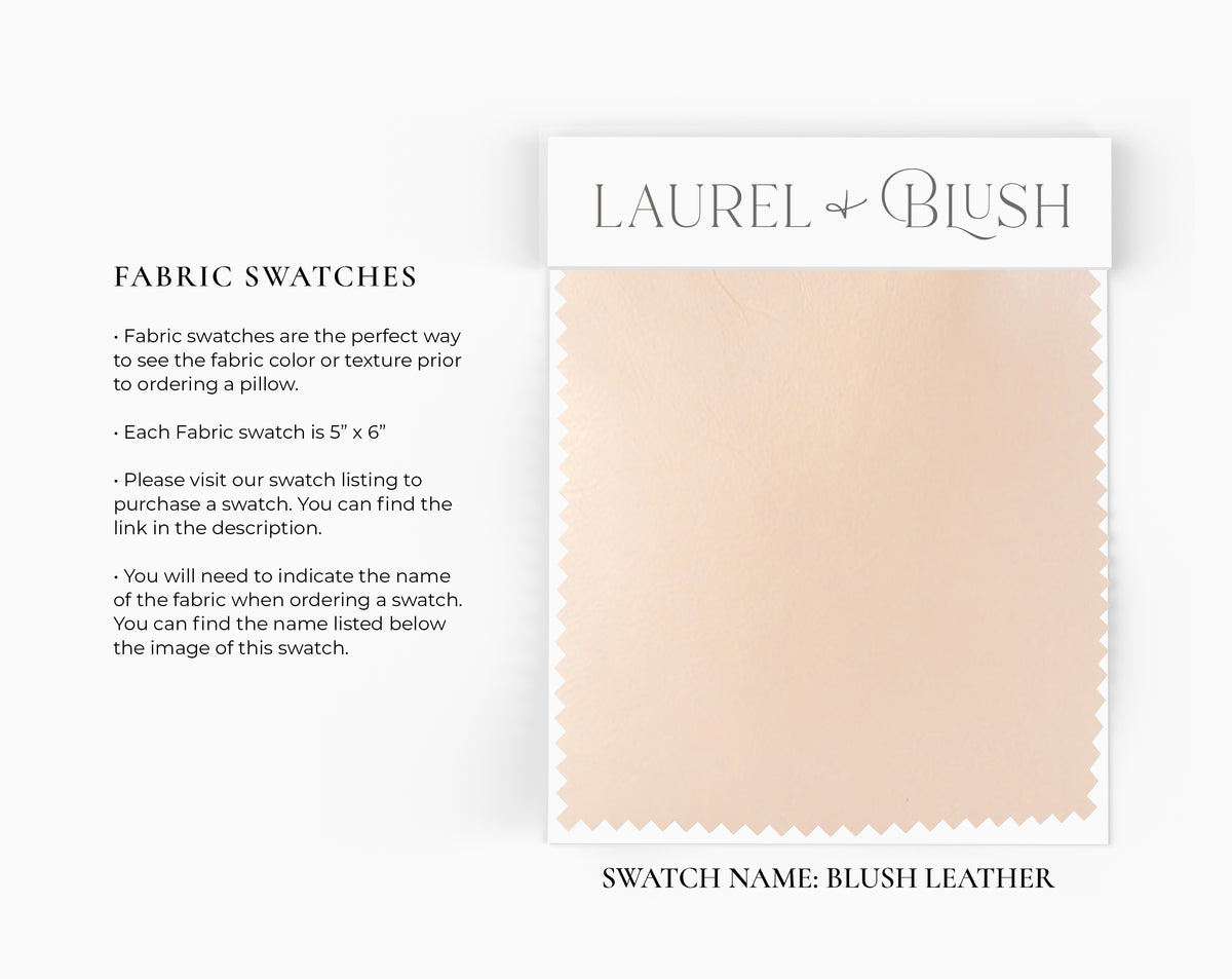 Blush Leather Pillow Cover