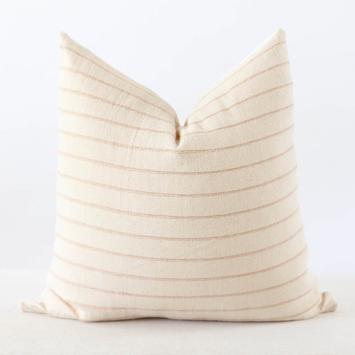 Modern Farmhouse Cream Striped Pillow Cover