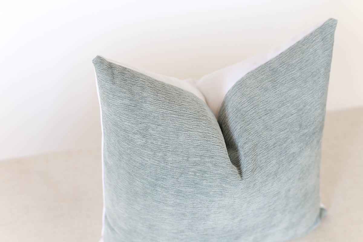 Sage Textured Velvet Pillow Cover