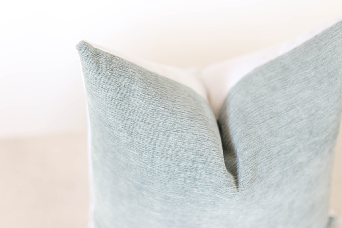 Sage Textured Velvet Pillow Cover