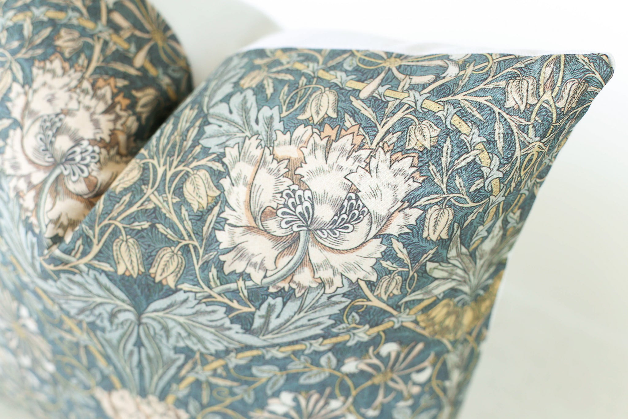 Blue Green Pillow Covers Floral Throw Pillows Designer Pillows Laurel and Blush