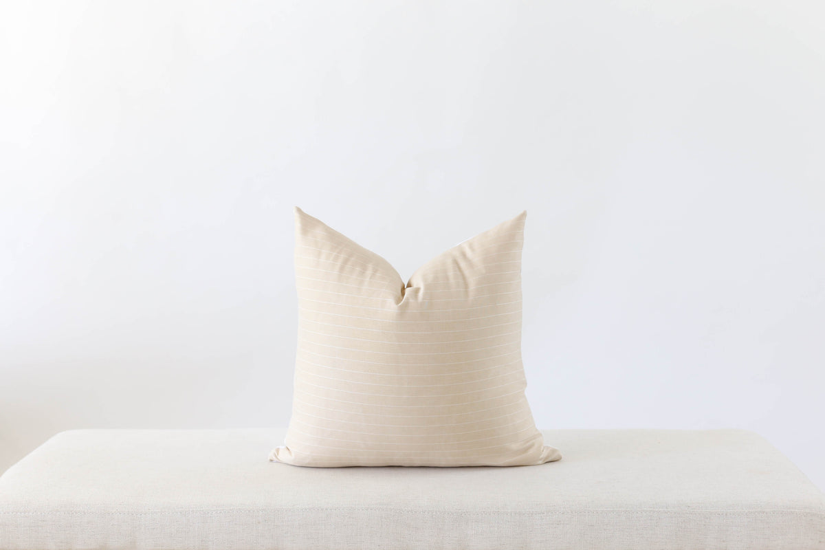 Neutral Stripe Throw Pillow