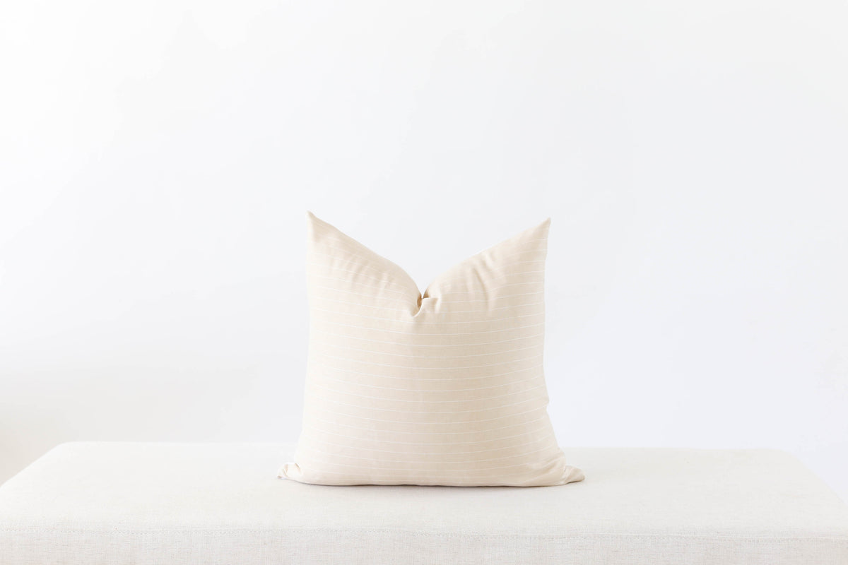 Neutral Stripe Throw Pillow