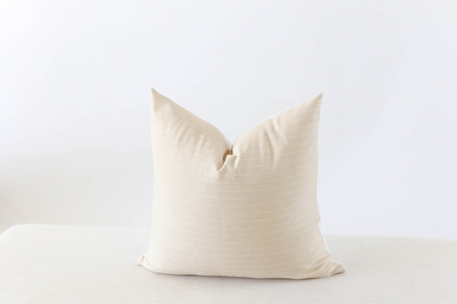 Neutral Stripe Throw Pillow