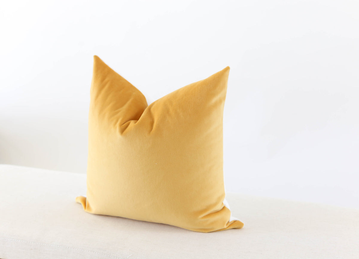 Mustard Velvet Handmade Pillow Cover