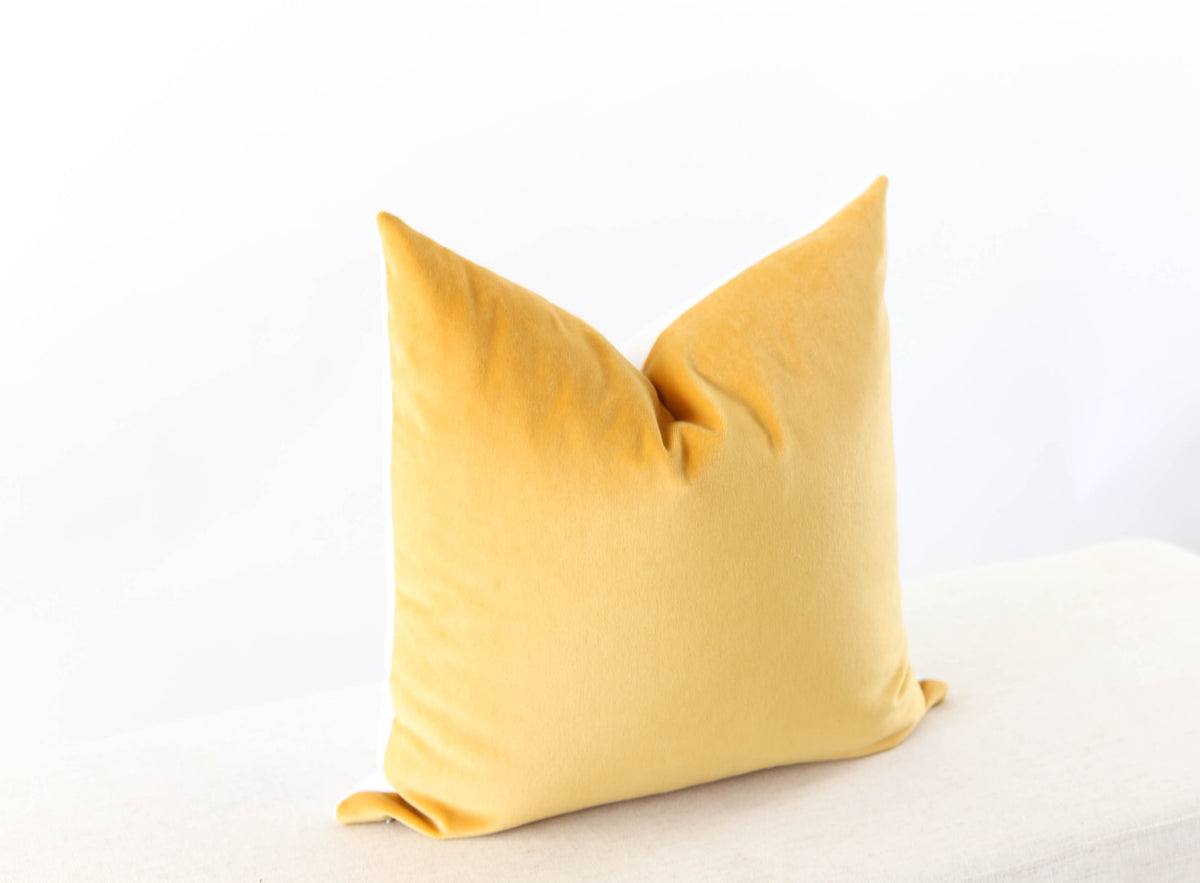 Mustard Velvet Handmade Pillow Cover