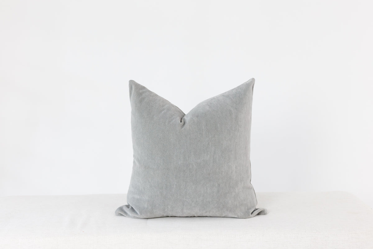 Grey Velvet Pillow Cover