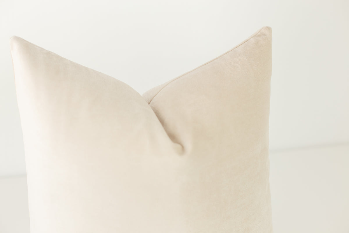 Latte Velvet Pillow Cover