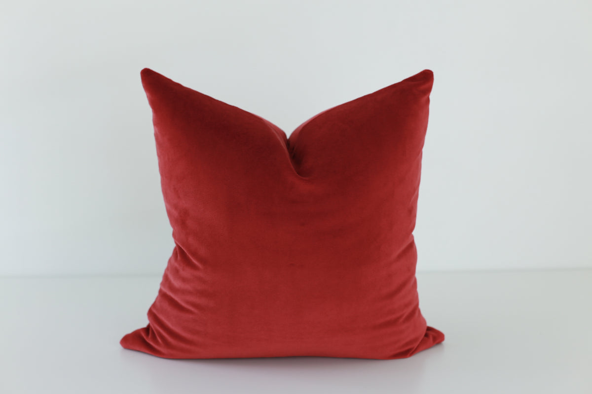 Cranberry Velvet Pillow Cover