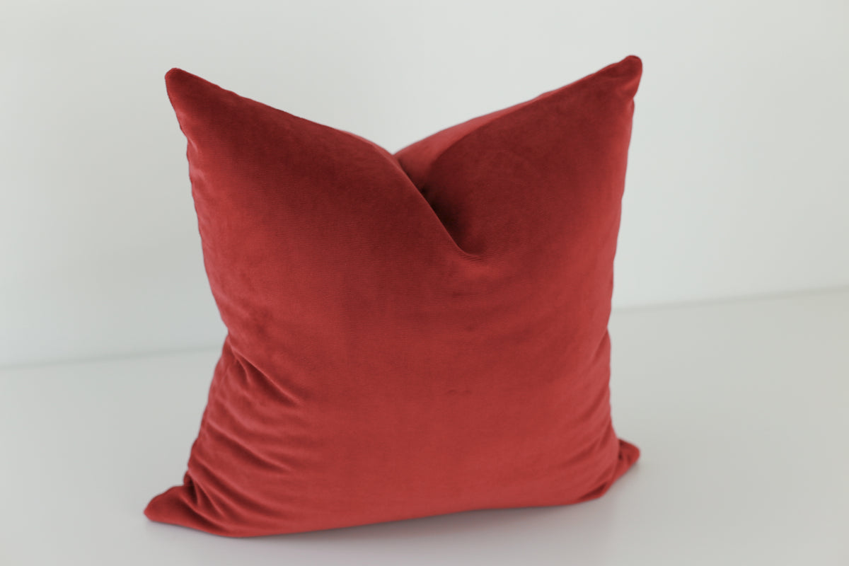 Cranberry Velvet Pillow Cover